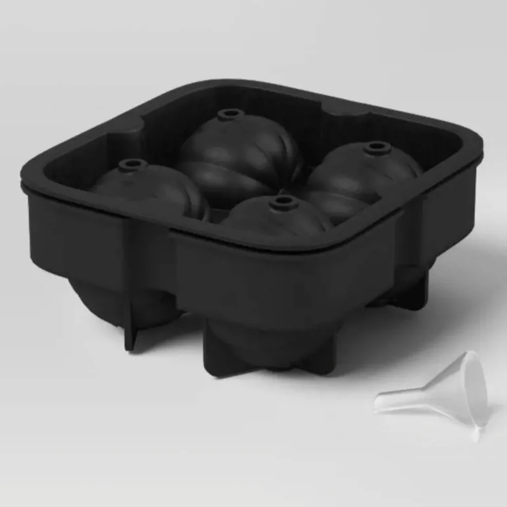Halloween Pumpkins Silicone Ice Cube Tray Black Threshold Drinks New‎